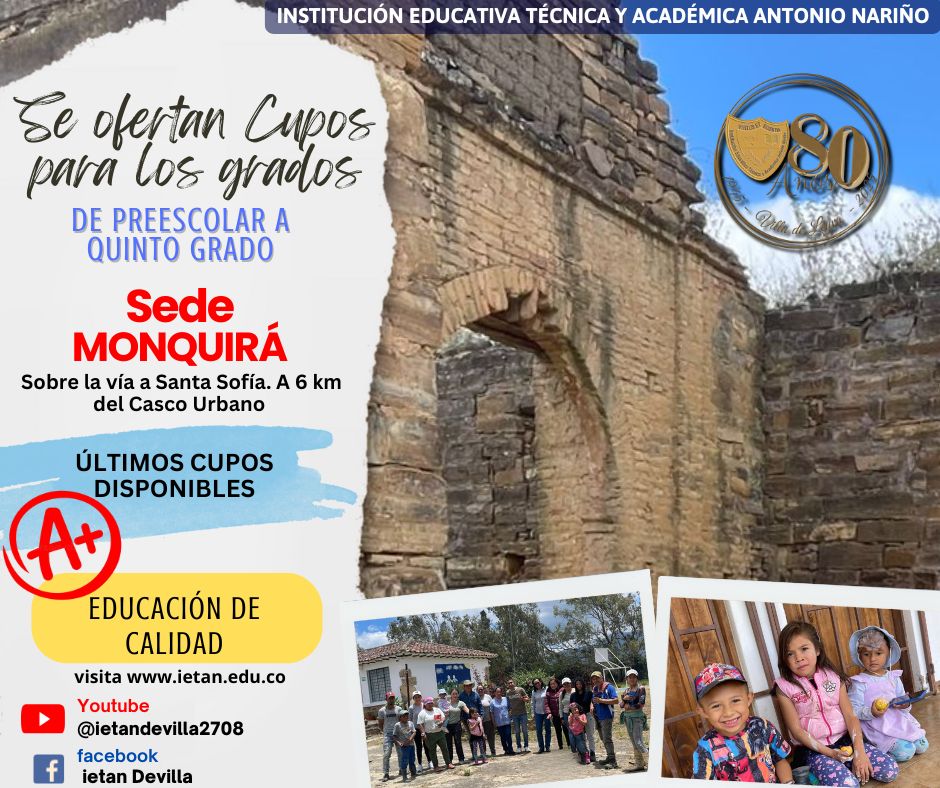OFERTA DE CUPOS SEDE MONQUIRÁ