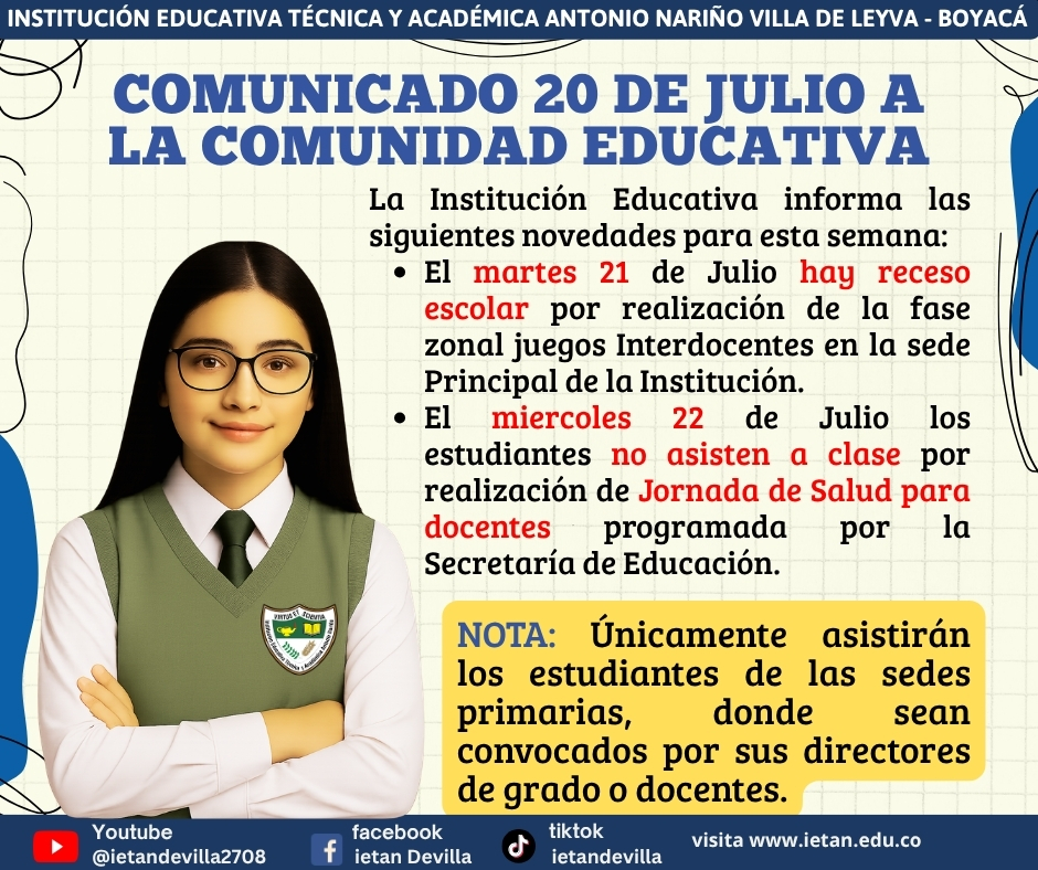 20 JULIO JORNADAS 21 Y 22