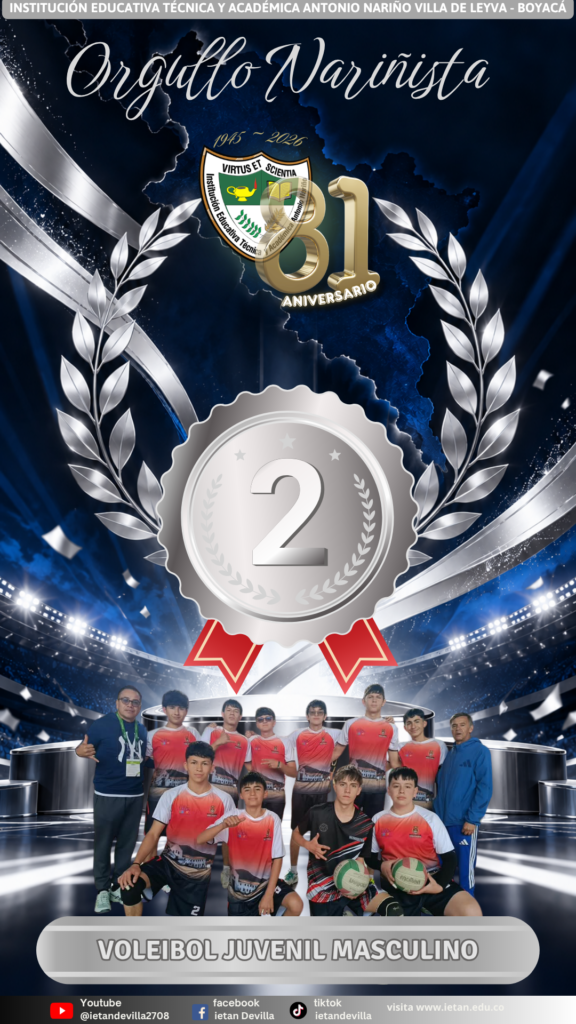 MEDALLA DE PLATA VOLEIBOL JUVENIL MASCULINO